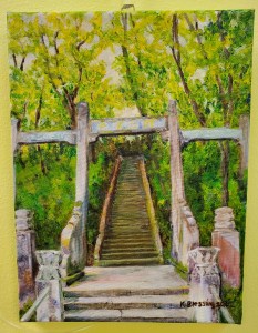 Chinese staircase painting