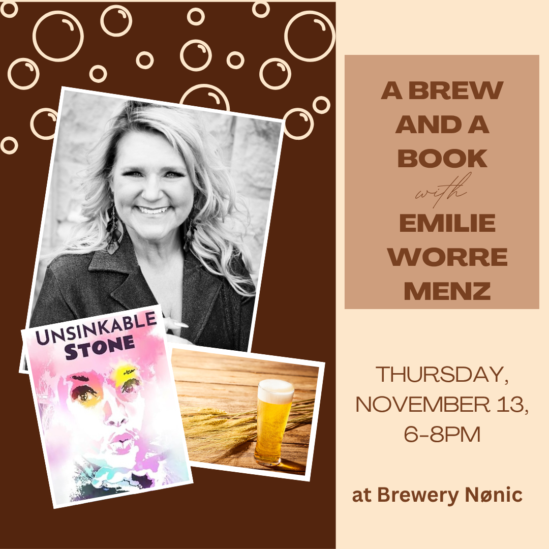 A Brew and a Beer with Emilie Worre Menz, Thursday November 13, 6-8pm at Brewery Nonic