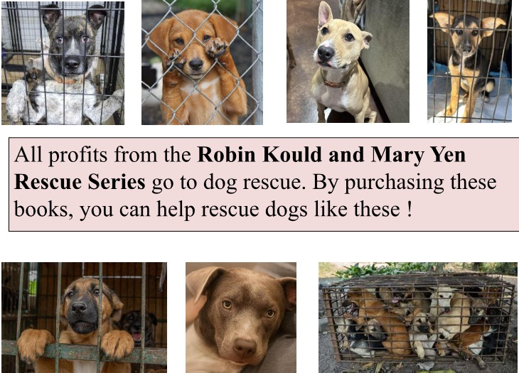 Profits from the books goes to dog rescue.