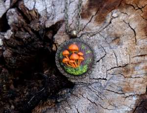 mushroom necklace